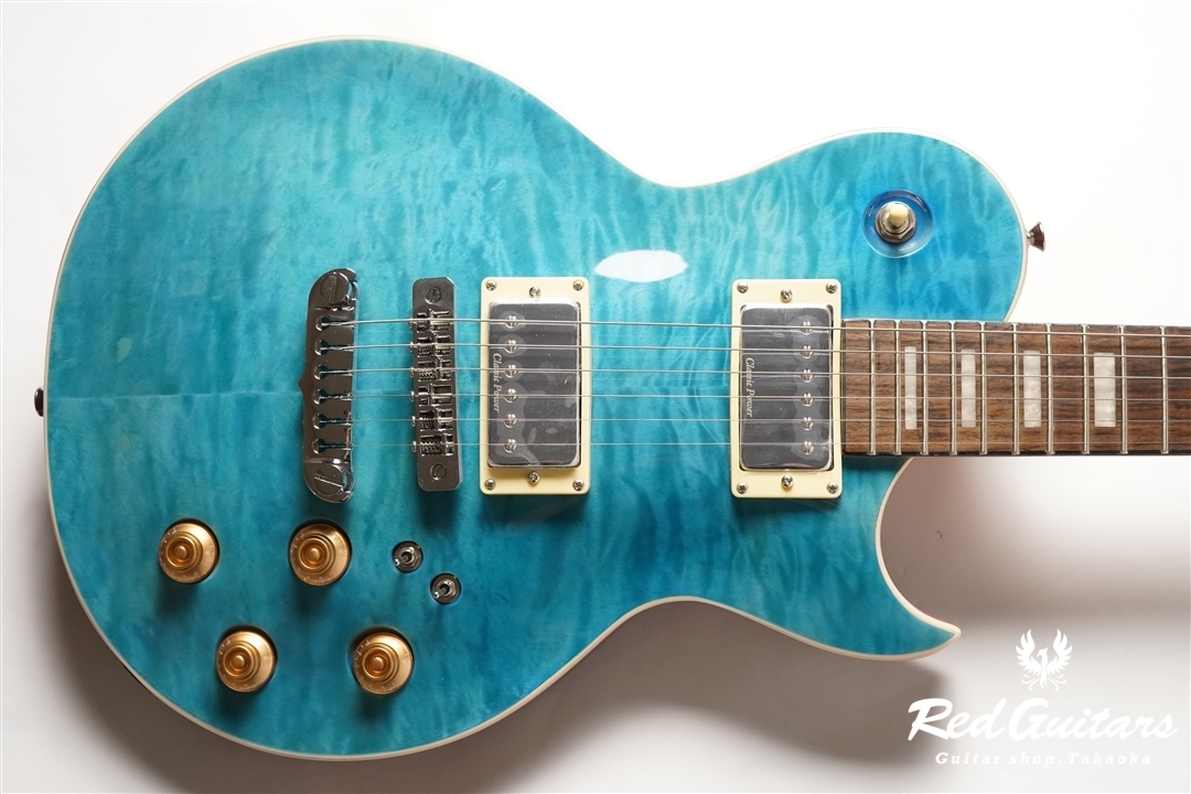 Aria Pro II PE-480 - See-through Emerald Blue | Red Guitars Online Store